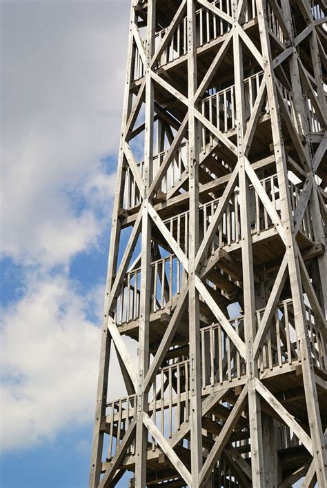 Wood construction tower stock photo. Image of falling - 16204556