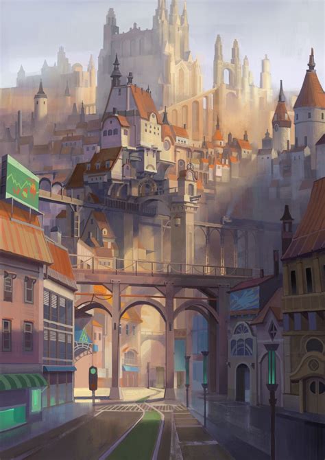 The Art Of Animation | Fantasy city, Fantasy landscape, Environment ...