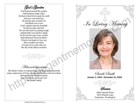 Memorial Service Program Sample | Funeral Programs | Examples for Memorials - Elegant Memorials