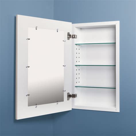 Extra Large Shaker White Concealed Medicine Cabinet (14x24), A Recessed Mirrorless Concealed ...