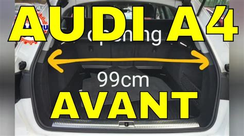 Audi A4 Avant boot dimensions in centimeters 2016 - present #cargurudiy ...