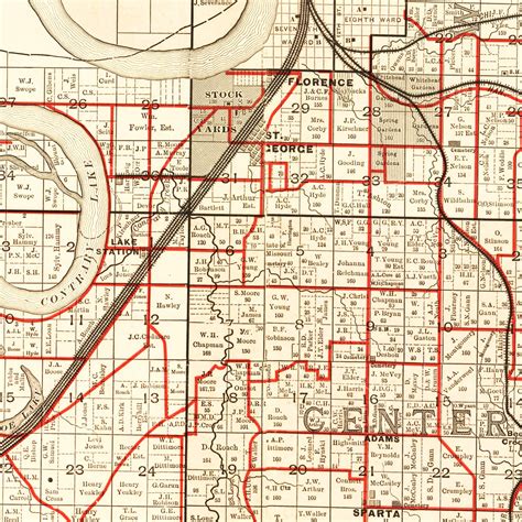 Vintage Map of Buchanan County, Missouri 1895 by Ted's Vintage Art