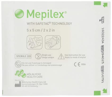 Mepilex® Absorbent Foam Wound Dressing, 5x5cm – Box/5