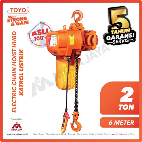 Harga Electric Hoist 2 Ton Merk Toyo Heavy Duty Original Murah