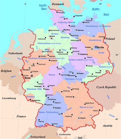 Printable Map Of Germany