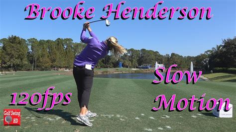 BROOKE HENDERSON 120fps DTL PAR 3 TEE SHOT GOLF SWING - YouTube