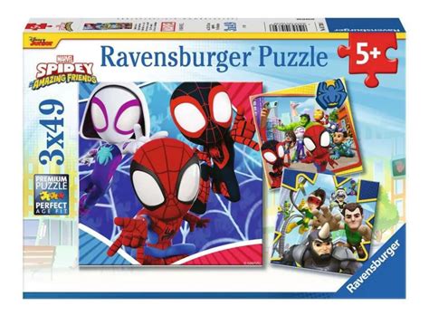 Spidey and His Amazing Friends Children's Jigsaw Puzzle (3 x 49 pieces ...