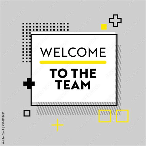 Welcome to the Team Banner with Abstract Pattern on Grey Background ...