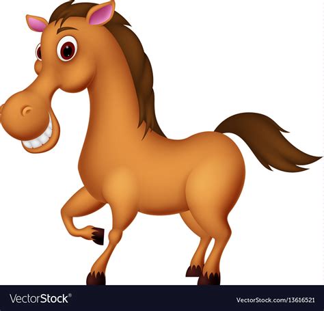 Happy horse cartoon Royalty Free Vector Image - VectorStock