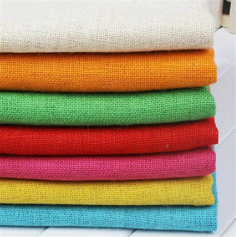 Pure color jute fabric of jute hessian cloth decorative wall covering DIY handmade wedding ...