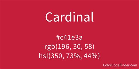 Cardinal Color Code is #c41e3a