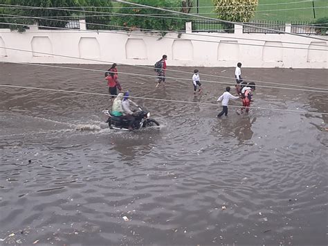 Biparjoy Cyclone | Monsoon 2023 | Palwal Weather Forecast, Rainy Cloudy Sky With Floody Road ...