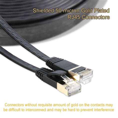 100ft Gigabit Gold Plated Flat Cat7 Ethernet Lan Cable – Honorstand ...