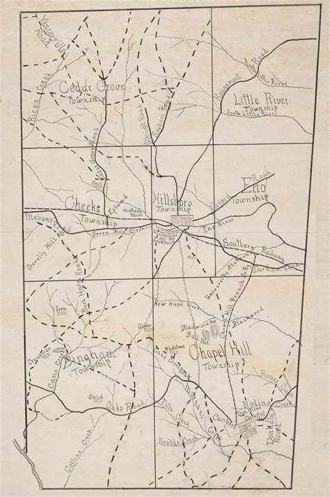 Orange County, North Carolina historic information cache - county maps