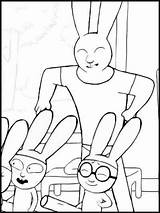 Simon Rabbit Coloring Pages sketch template