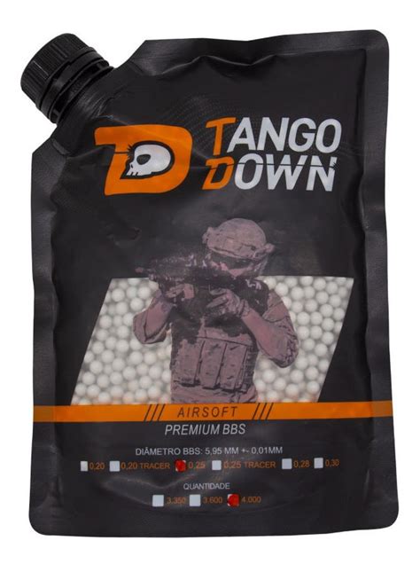 Bbs Airsoft 0.25g Premium Tango Down 4000un Embalagem Refil | Frete grátis