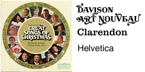 Best of the Great Songs of Christmas album art - Fonts In Use