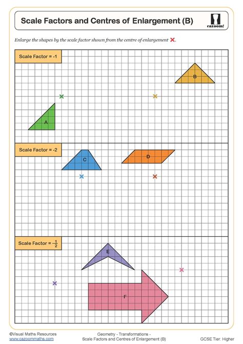 Enlargement Scale Factor Worksheet - Worksheets For Kindergarten