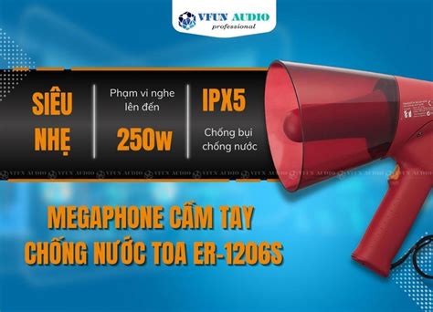Megaphone cầm tay chống nước TOA ER-1206S | Vfun Audio