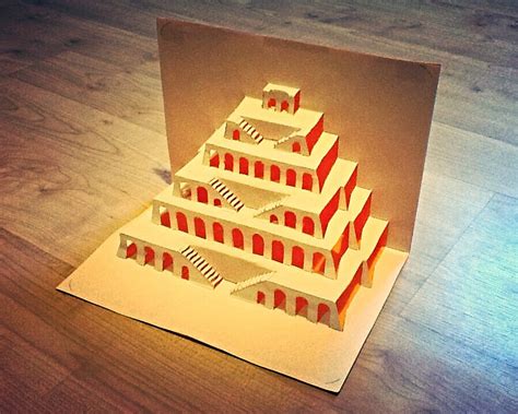 Origami Architecture Pop Up - Tower Of Babel by JasonChanDraws on ...