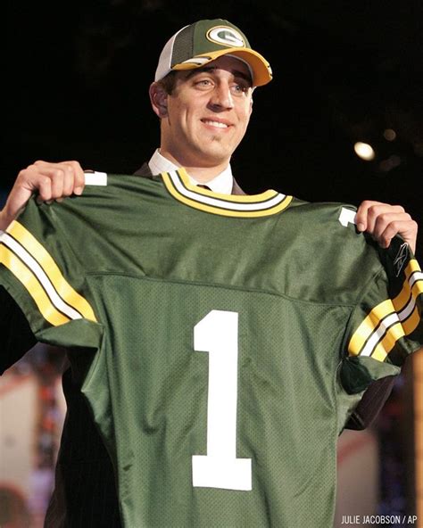 Aaron Rodgers Draft Day 2005. | Green bay packers jerseys, Packers ...