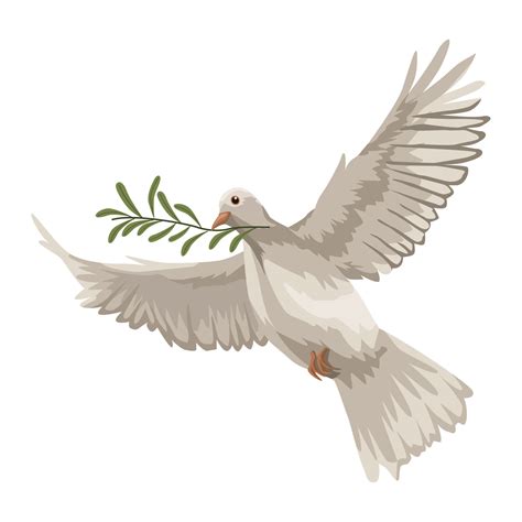 dove flying with olive branch 11234368 Vector Art at Vecteezy