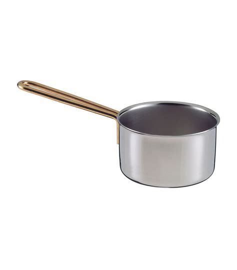 Small saucepan Ø 8 cm stainless steel with gold plated handle : Stellinox