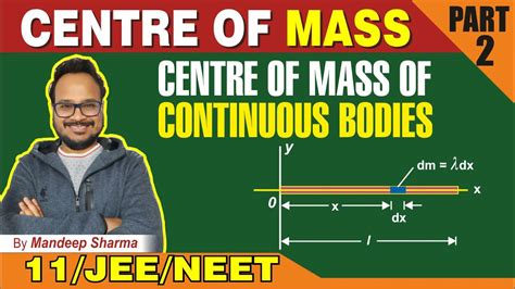 Centre of Mass 02 || Centre Of Mass Of Continuous Bodies | System Of ...