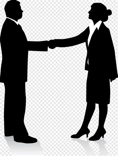 Businessperson Silhouette Handshake, shake hands, company, people ...