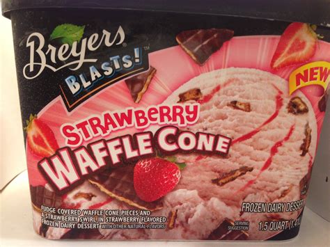 Crazy Food Dude: Review: Breyers Blasts! Strawberry Waffle Cone Frozen Dairy Dessert