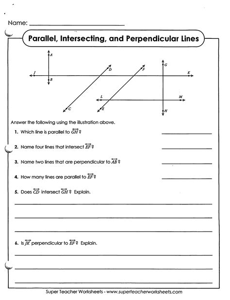 Parallel Perpendicular Intersecting Lines