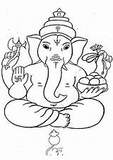 Lord Ganesha Coloring Pages sketch template