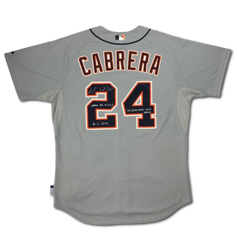 Lot Detail - Miguel Cabrera 8/1/2012 Detroit Tigers Game Used HR Jersey Signed "TRIPLE CROWN MVP ...