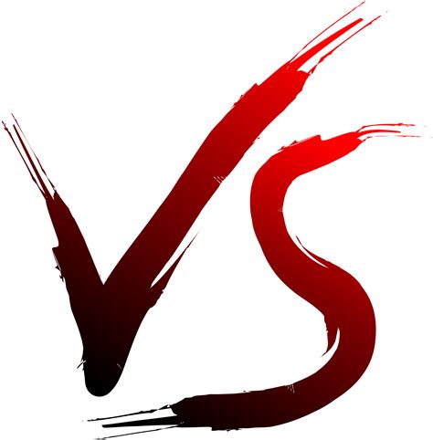 VS versus battle icon sign symbol black red design transparent ...