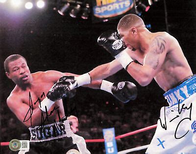 Shane Mosley & Winky Wright Autographed 8x10 Photo Beckett BAS QR # ...