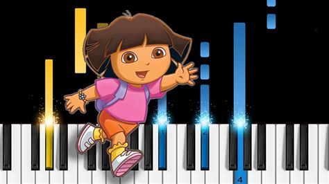 Dora the Explorer Theme Song - EASY Piano Tutorial - YouTube