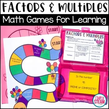 Factors and Multiples Game by Simply STEAM - by Sarah Barnett | TpT