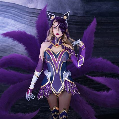 LOL Coven Ahri Skin Cosplay Costume | Cosplay costumes, Game costumes, Black halloween