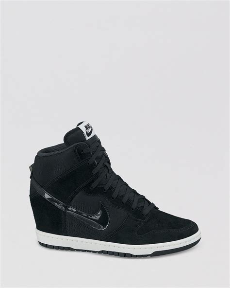 Lyst - Nike Lace Up High Top Wedge Sneakers Womens Dunk Sky Hi Essential in Black