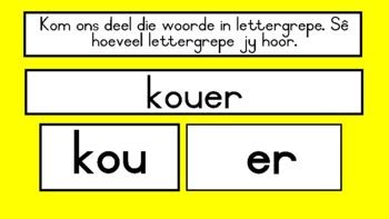 Afrikaans- lettergrepe by JuffrouHoekie | Teachers Pay Teachers