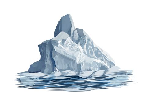 Iceberg from a splash of watercolor, colored drawing, realistic. Vector ...