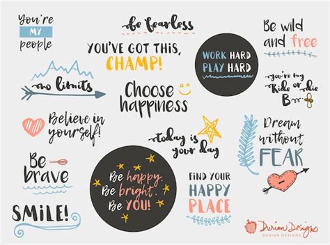 Inspirational Quotes Clipart Commercial Use Inspirational - Etsy