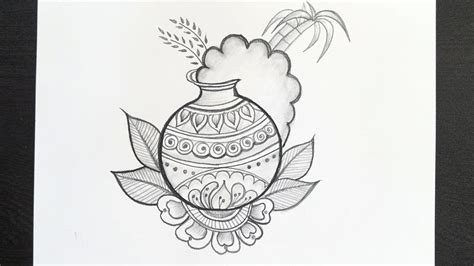 How To Draw Pongal Pot Drawing a perfect pongal pot comes with practice