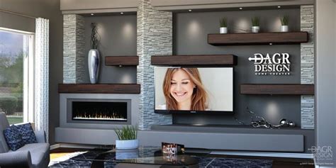 home_slider_float_shelves_grey_08 | Home fireplace, Fireplace tv wall, Fireplace entertainment