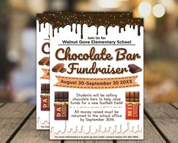 Downloadable Chocolate Fundraiser Flyer | Fundraiser Invite Template