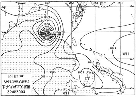 Surface isobaric chart at 8 a.m., 25 August 2003. | Download Scientific ...