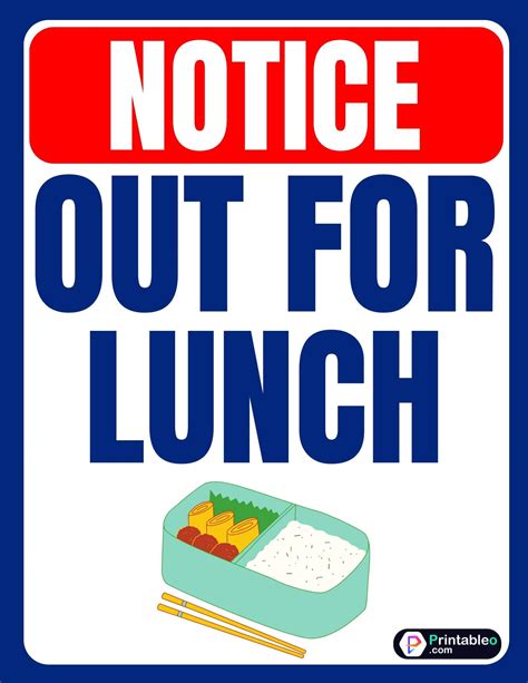 25+ Printable Out To Lunch Sign| Download FREE PDFs