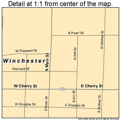 Winchester Illinois Street Map 1782270