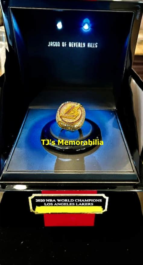 2020 LOS ANGELES LAKERS NBA CHAMPIONSHIP RING & LIGHTED PRESENTATION ...