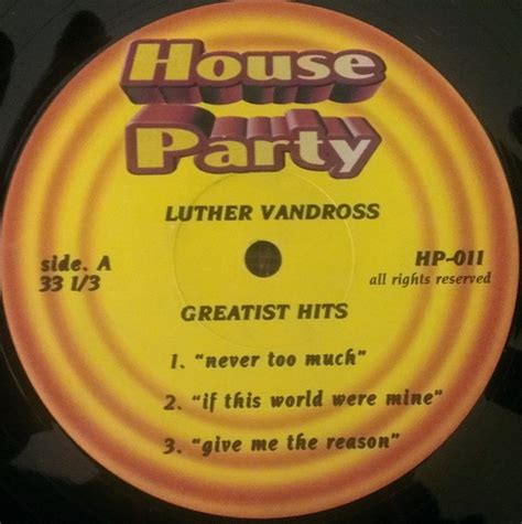 Luther Vandross – Greatest Hits – Vinyl (12", Unofficial Release ...